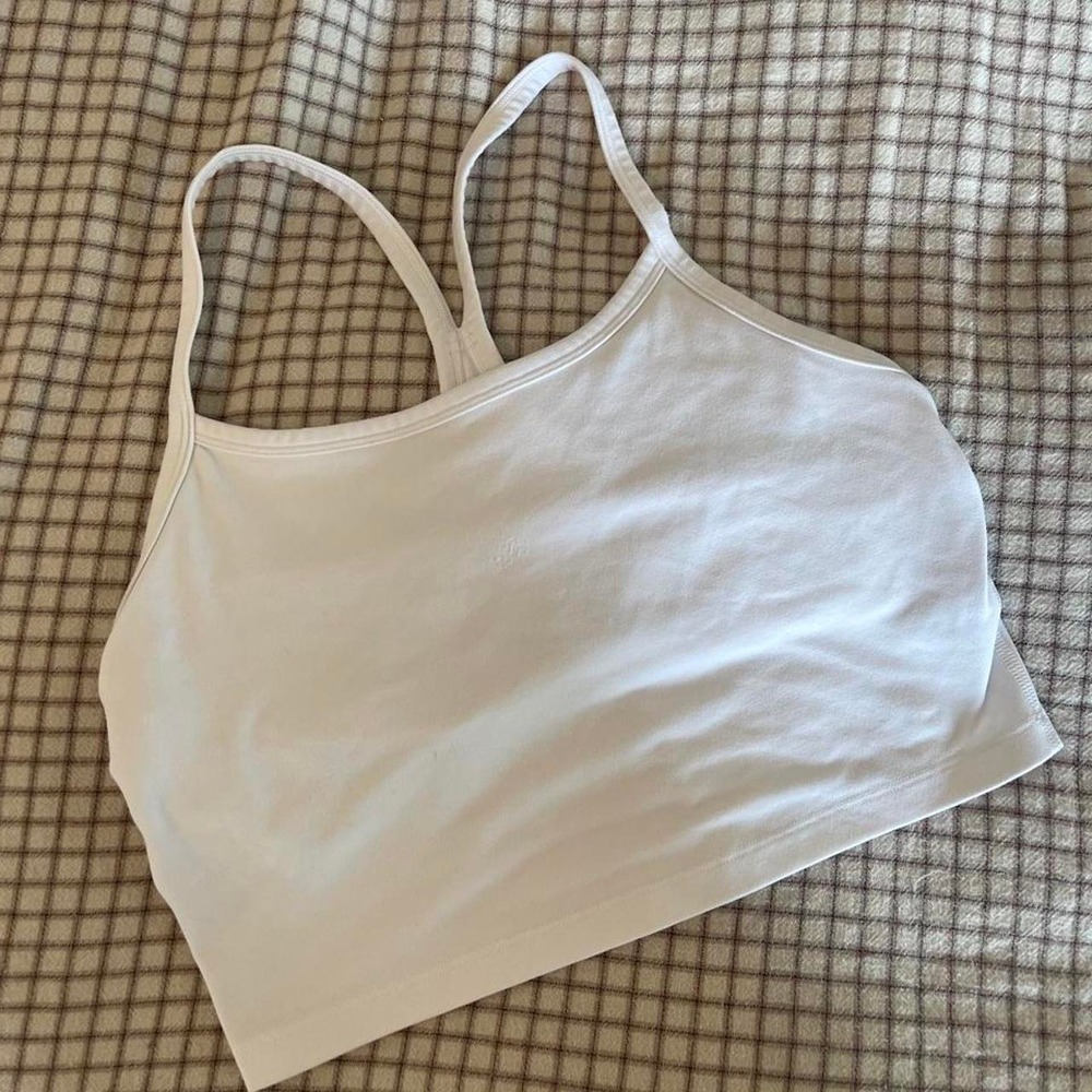 Aerie OFFLINE White Sports Bra Size Large
